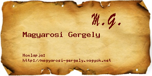 Magyarosi Gergely névjegykártya