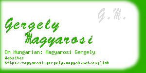 gergely magyarosi business card